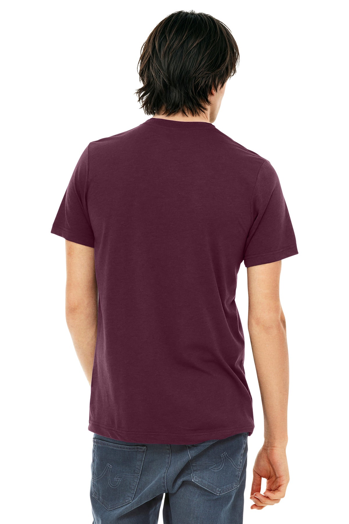 BELLA+CANVAS  Unisex Triblend Short Sleeve Tee - Solid Maroon Triblend
