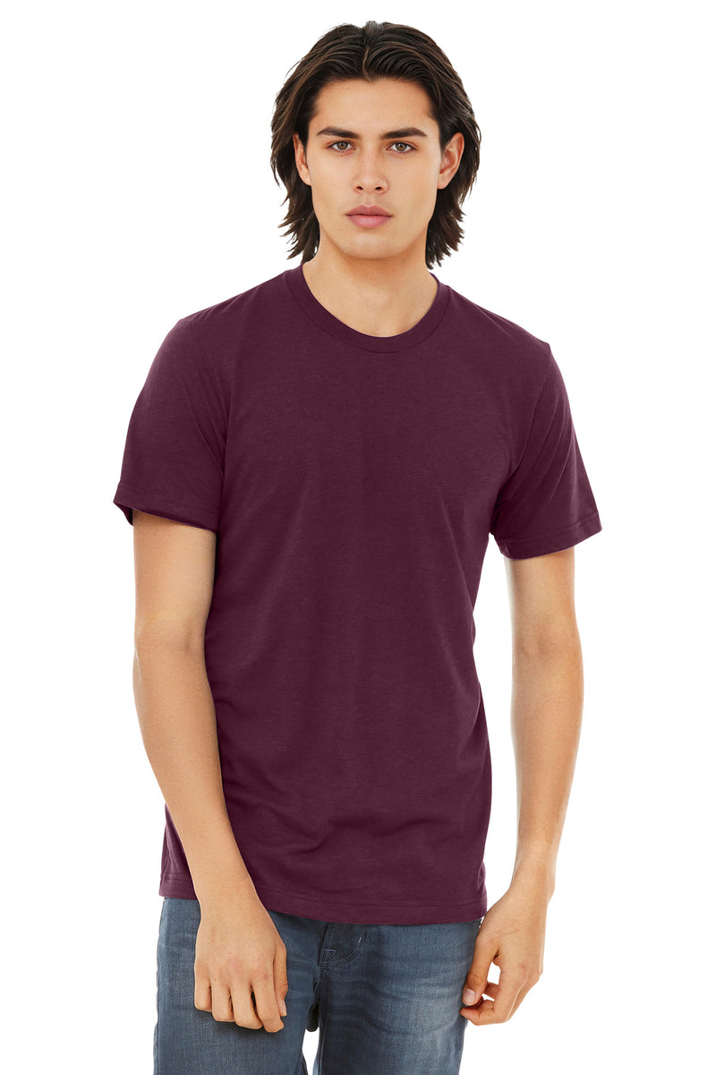 BELLA+CANVAS  Unisex Triblend Short Sleeve Tee - Solid Maroon Triblend