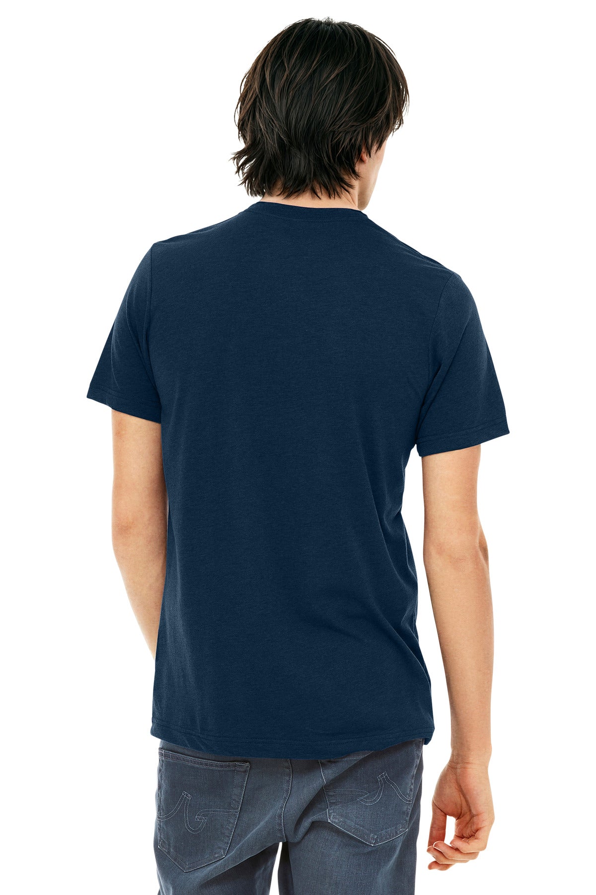 BELLA+CANVAS  Unisex Triblend Short Sleeve Tee - Solid Navy Triblend