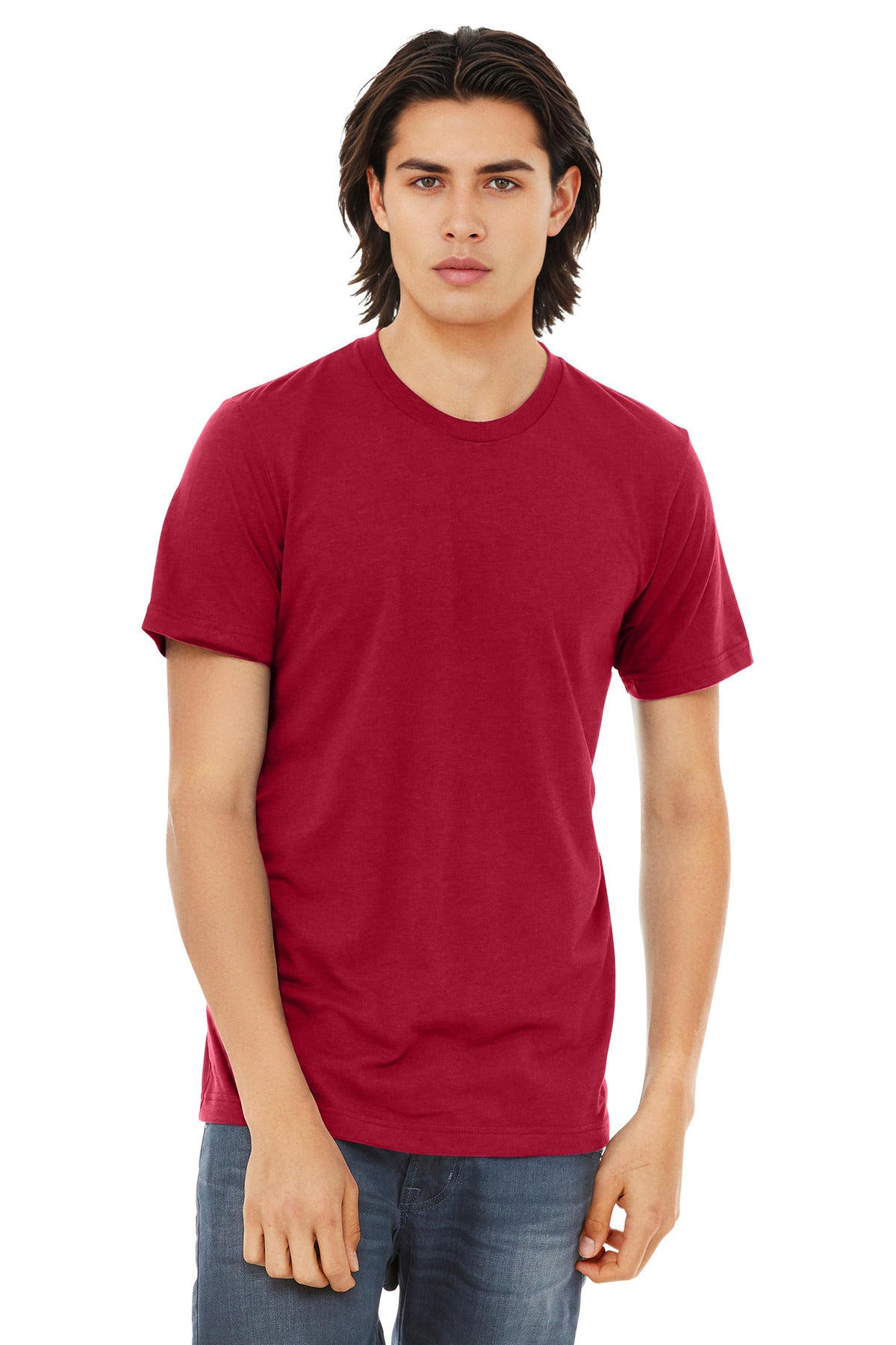 BELLA+CANVAS  Unisex Triblend Short Sleeve Tee - Solid Red Triblend