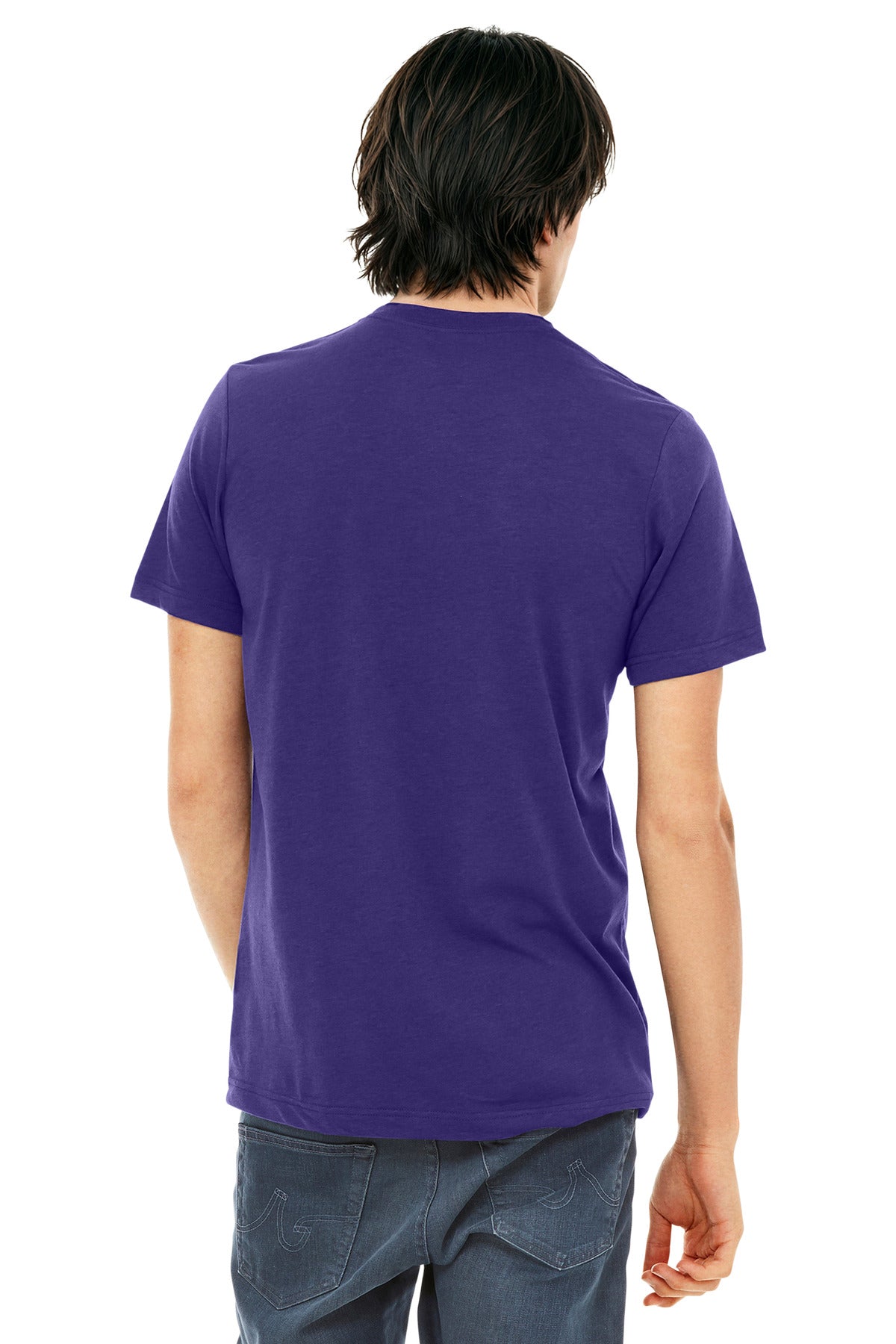 BELLA+CANVAS  Unisex Triblend Short Sleeve Tee - Solid Team Purple Triblend