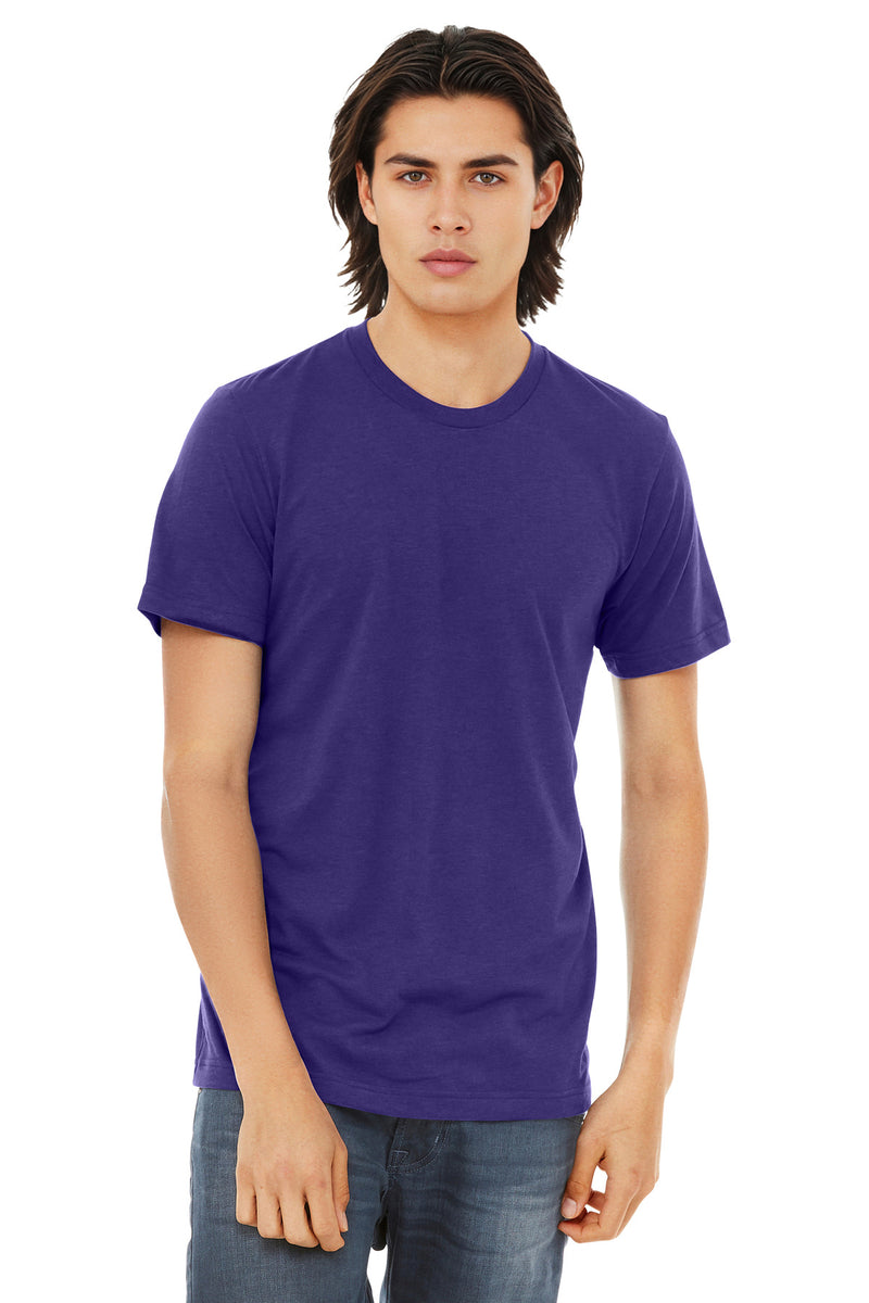 BELLA+CANVAS  Unisex Triblend Short Sleeve Tee - Solid Team Purple Triblend