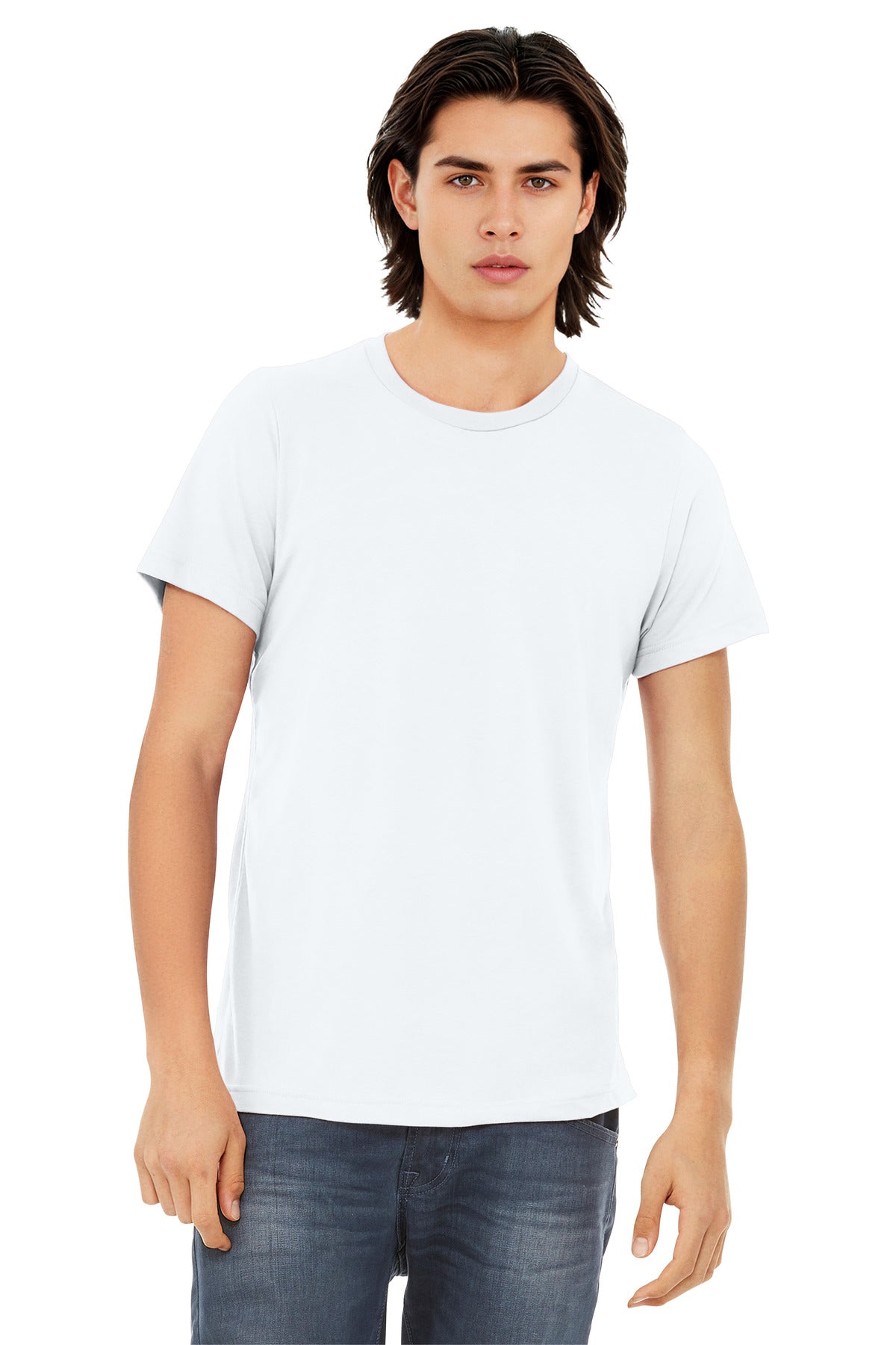 BELLA+CANVAS  Unisex Triblend Short Sleeve Tee - Solid White Triblend