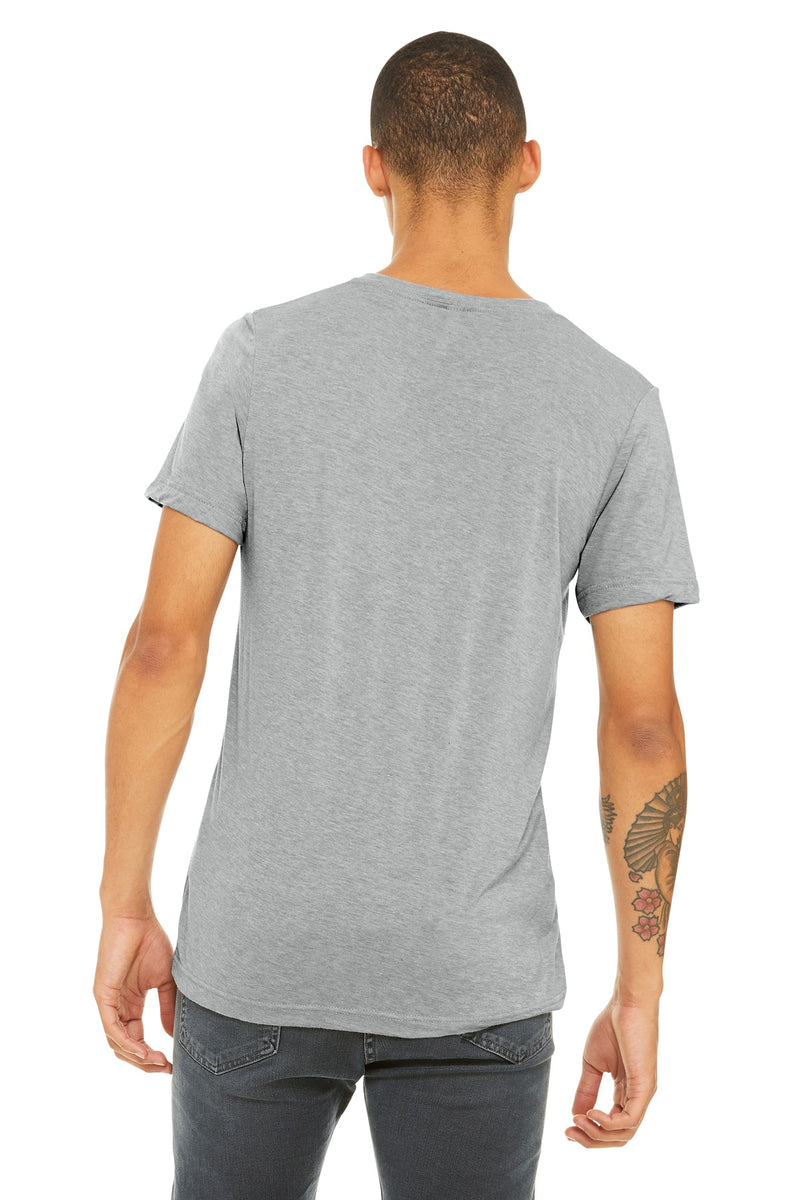 BELLA+CANVAS  Unisex Triblend Short Sleeve V-Neck Te - Athletic Grey Triblend