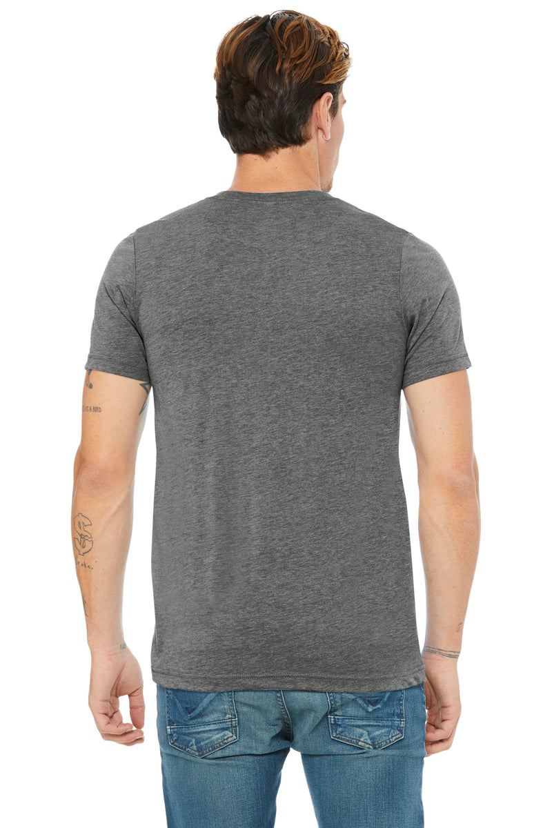 BELLA+CANVAS  Unisex Triblend Short Sleeve V-Neck Te - Grey Triblend