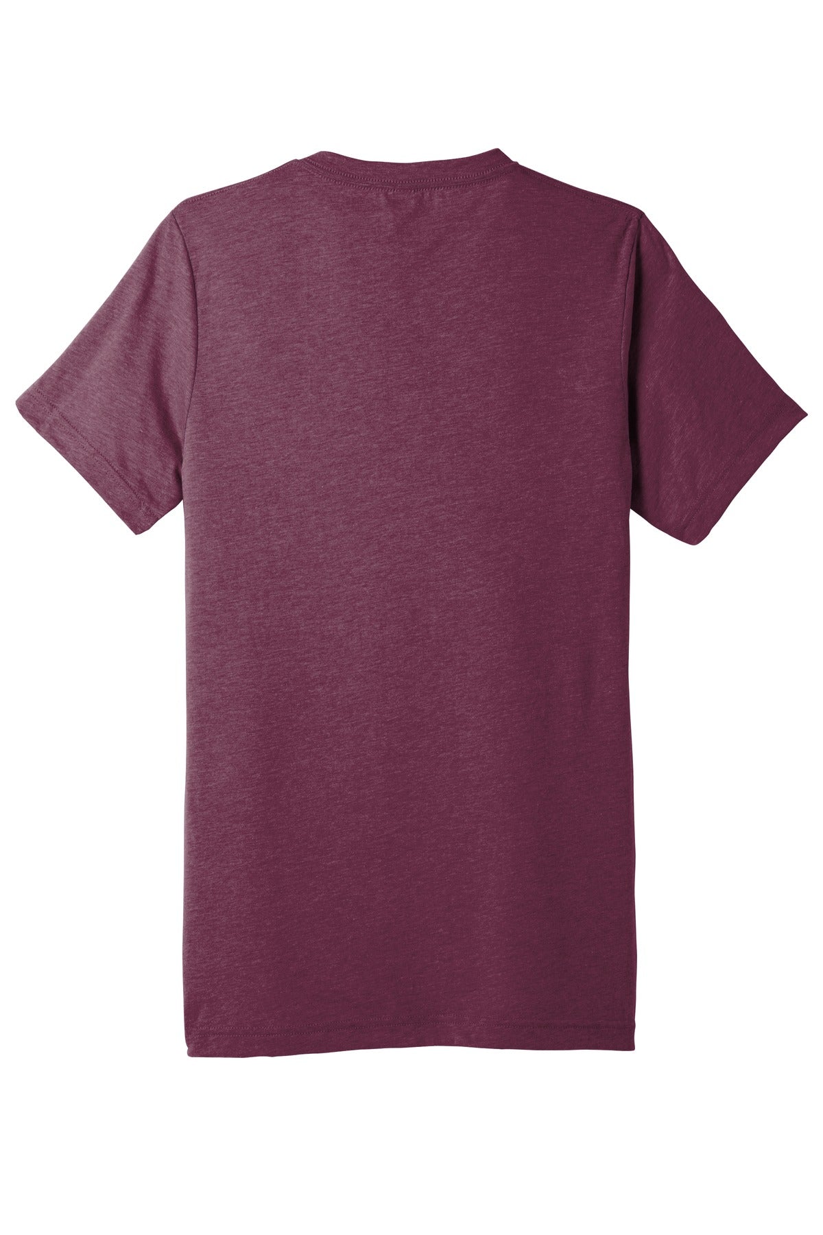 BELLA+CANVAS  Unisex Triblend Short Sleeve V-Neck Te - Maroon Triblend