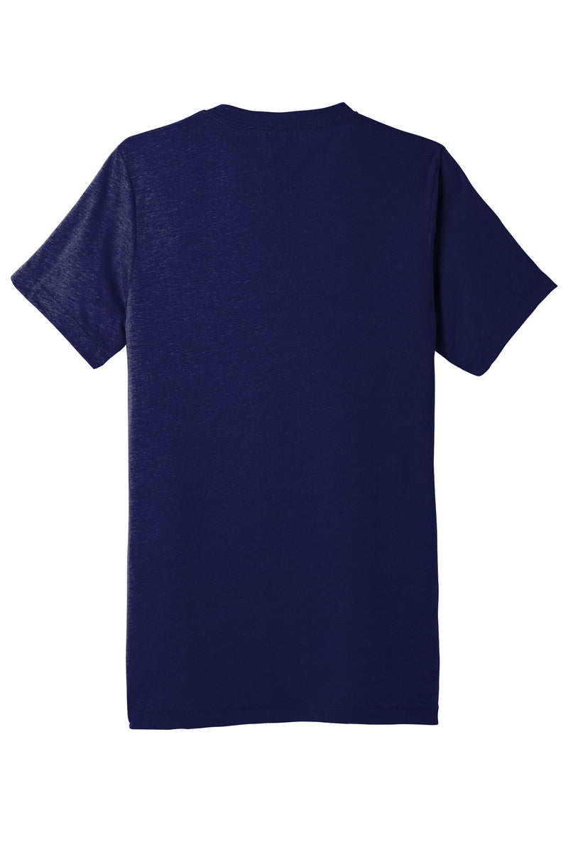 BELLA+CANVAS  Unisex Triblend Short Sleeve V-Neck Te - Navy Triblend