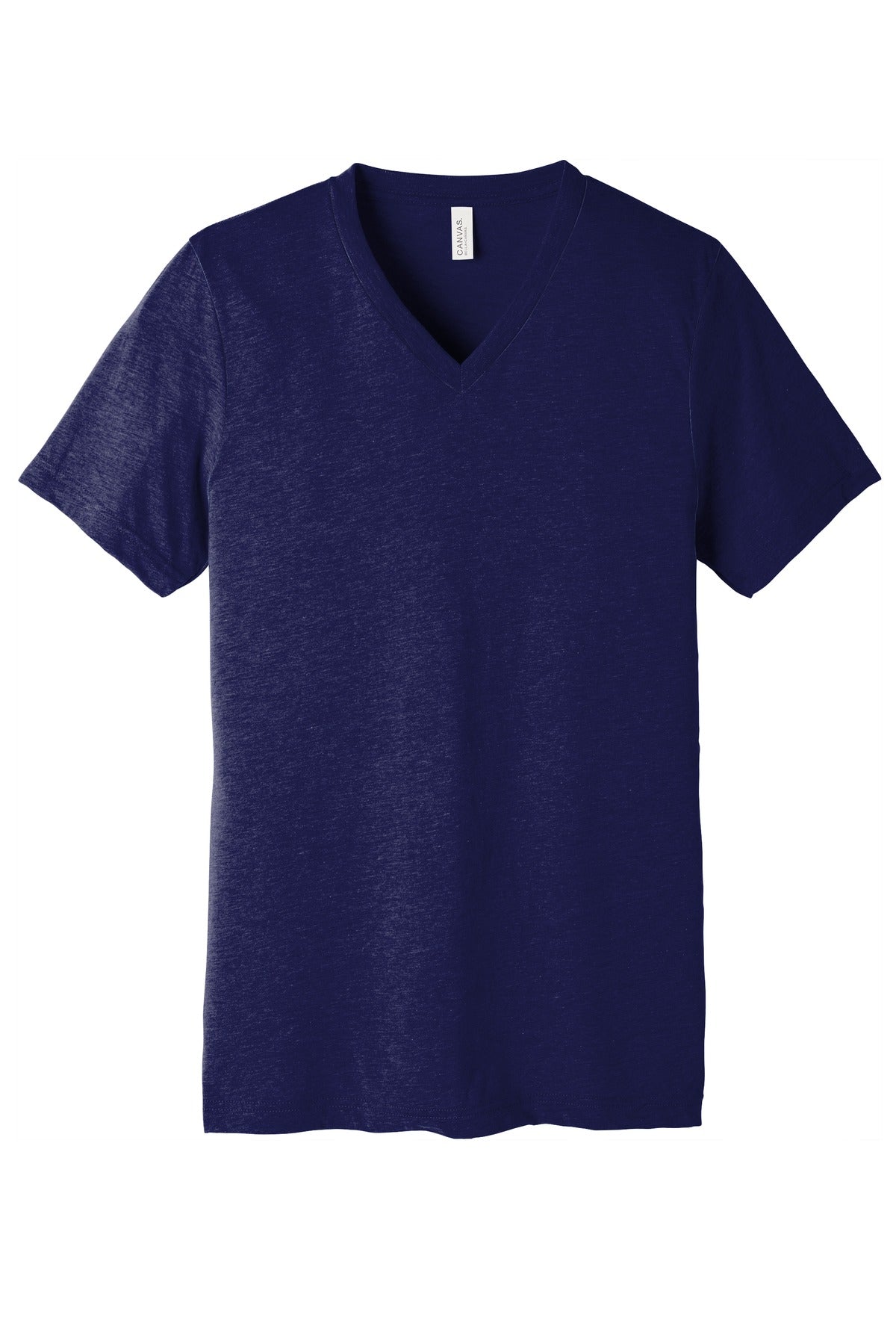 BELLA+CANVAS  Unisex Triblend Short Sleeve V-Neck Te - Navy Triblend