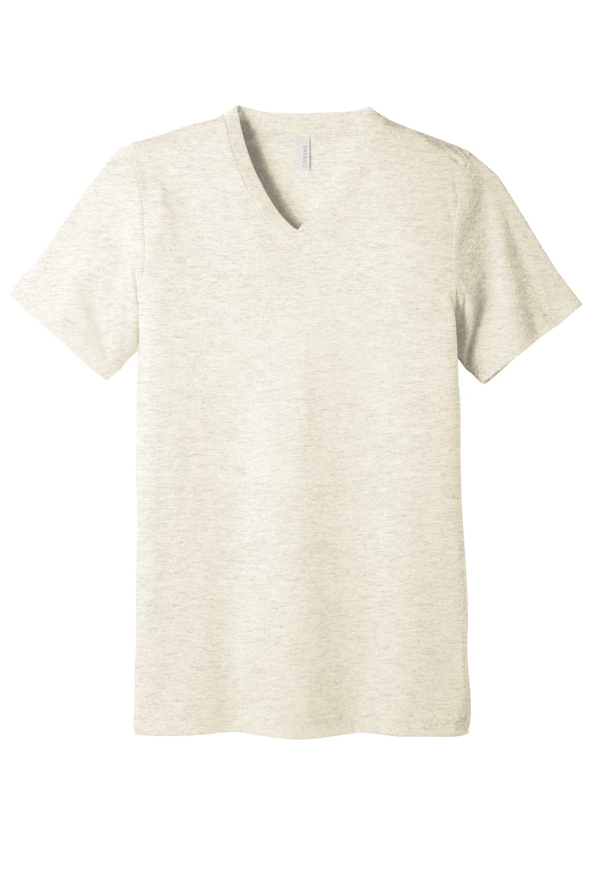 BELLA+CANVAS  Unisex Triblend Short Sleeve V-Neck Te - Oatmeal Triblend