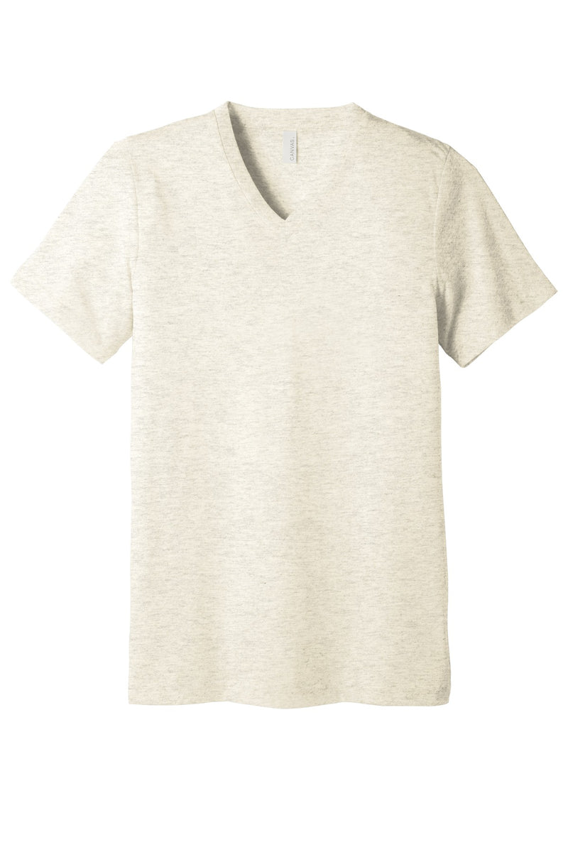 BELLA+CANVAS  Unisex Triblend Short Sleeve V-Neck Te - Oatmeal Triblend