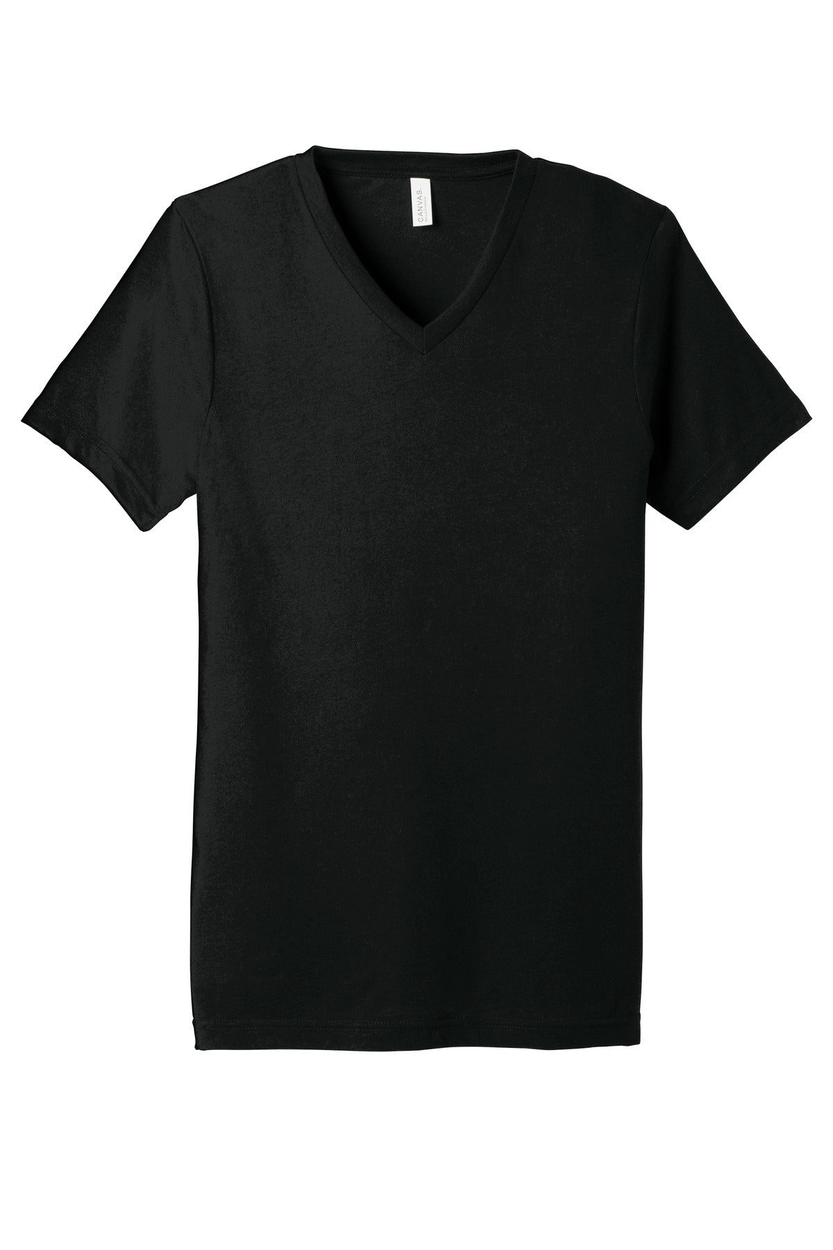 BELLA+CANVAS  Unisex Triblend Short Sleeve V-Neck Te - Solid Black Triblend