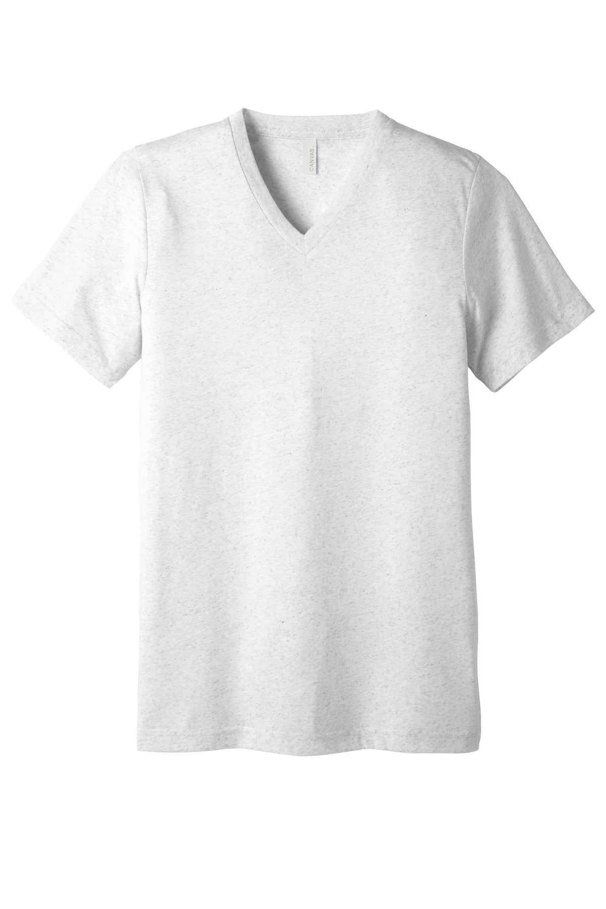 BELLA+CANVAS  Unisex Triblend Short Sleeve V-Neck Te - White Fleck Triblend