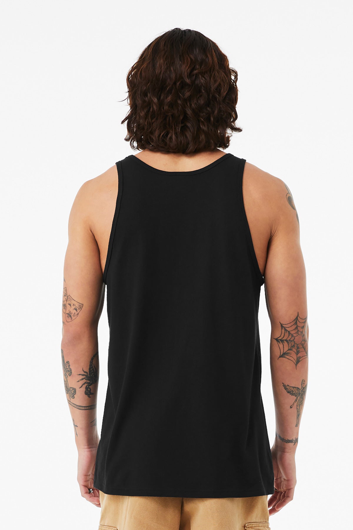 BELLA+CANVAS Unisex Heather CVC Tank - Solid Black Blend