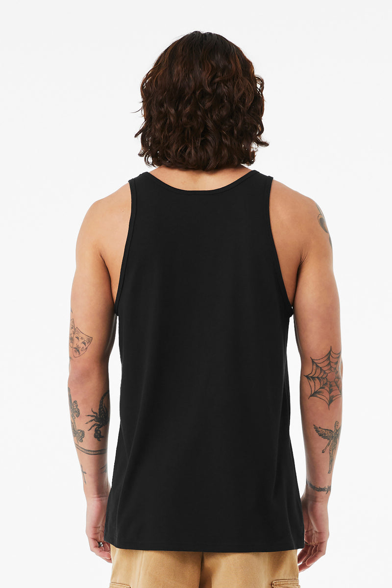 BELLA+CANVAS Unisex Heather CVC Tank - Solid Black Blend