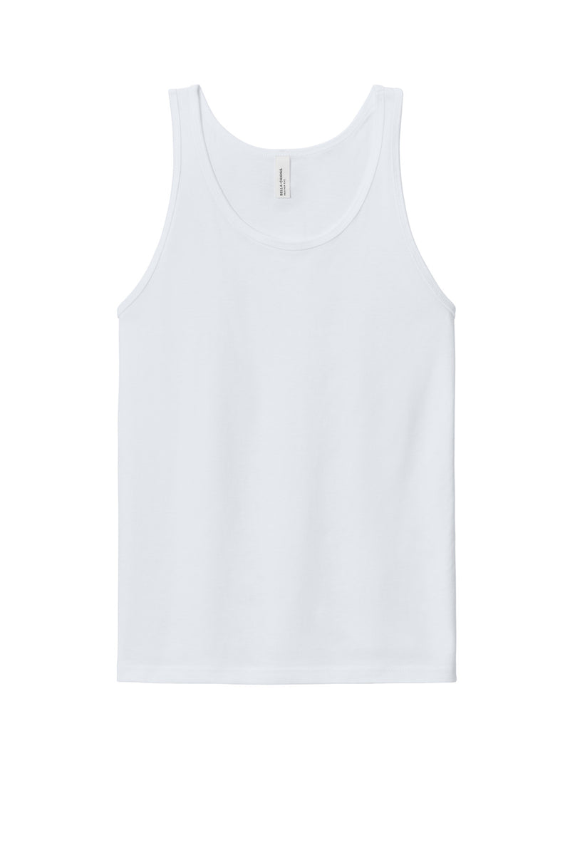 BELLA+CANVAS Unisex Heather CVC Tank - Solid White Blend