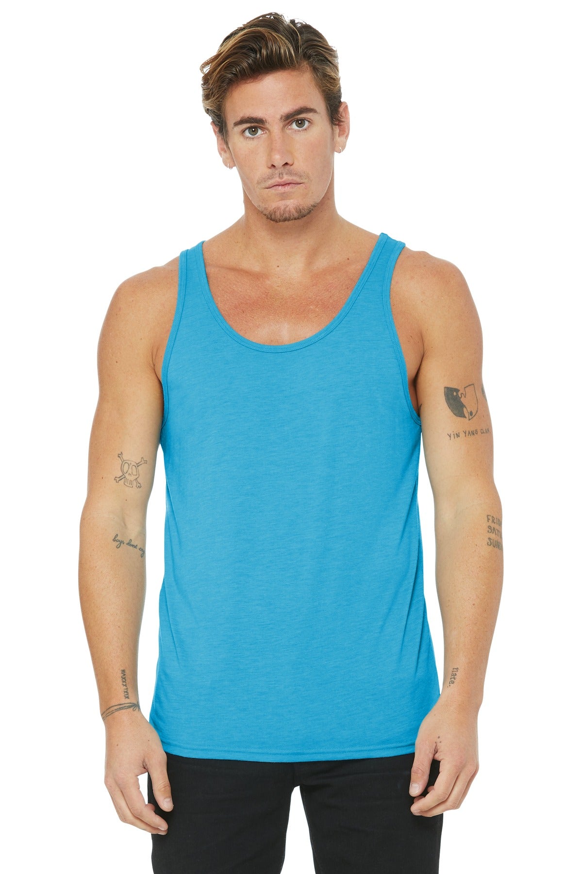 BELLA+CANVAS  Unisex Jersey Tank - Aqua Triblend