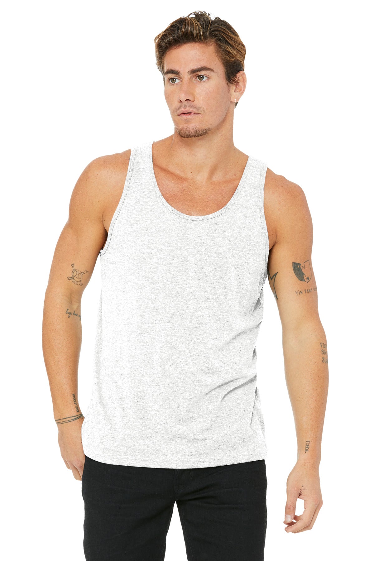 BELLA+CANVAS  Unisex Jersey Tank - White Fleck Triblend