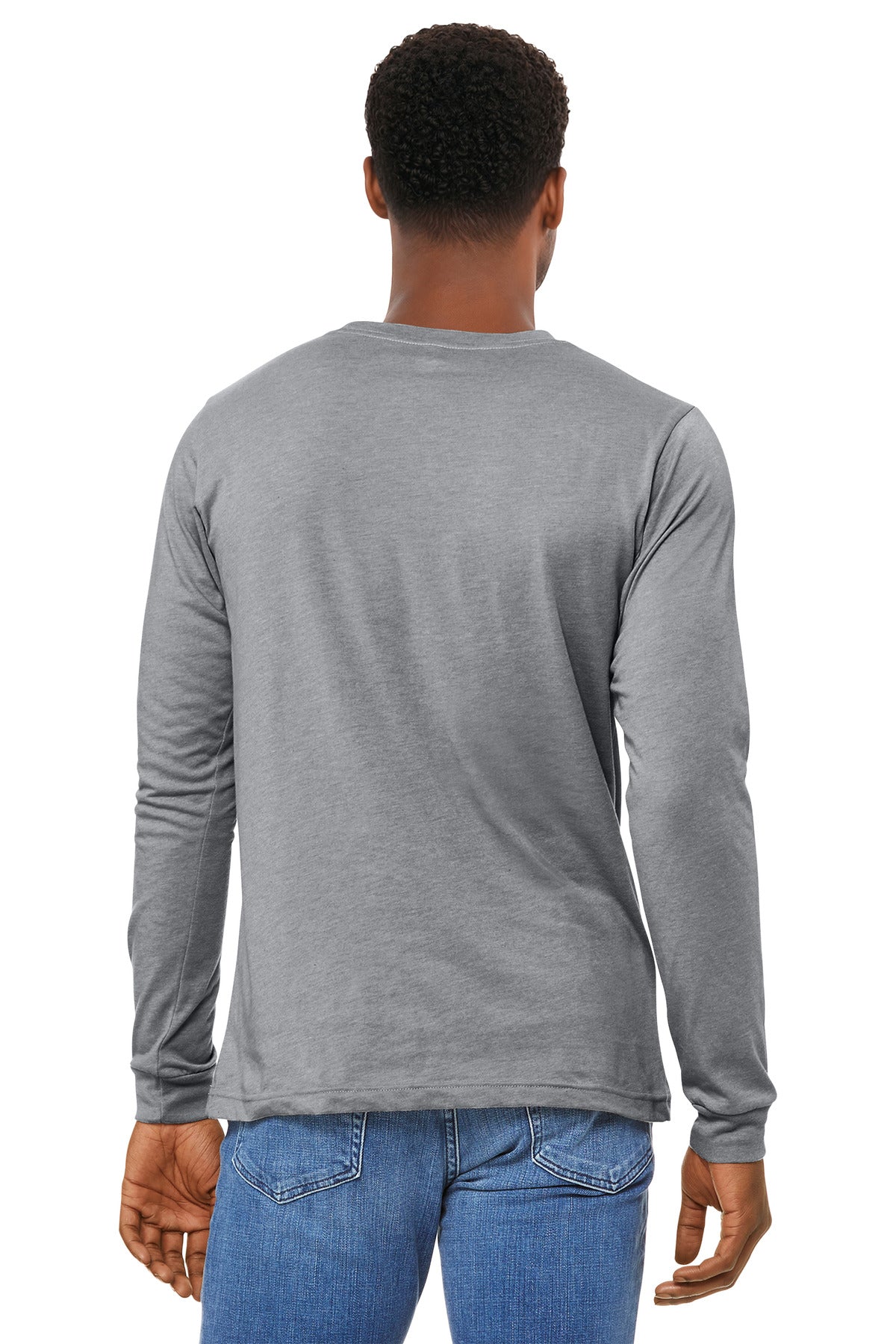 BELLA+CANVAS Unisex Heather CVC Long Sleeve Tee - Athletic Heather