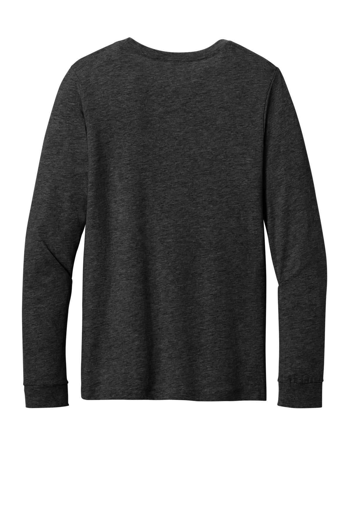 BELLA+CANVAS Unisex Heather CVC Long Sleeve Tee - Black Heather