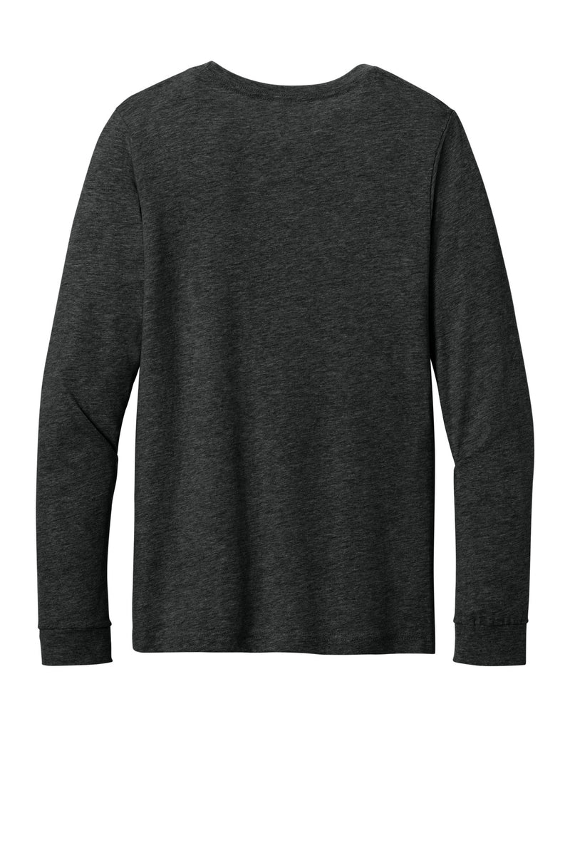 BELLA+CANVAS Unisex Heather CVC Long Sleeve Tee - Black Heather