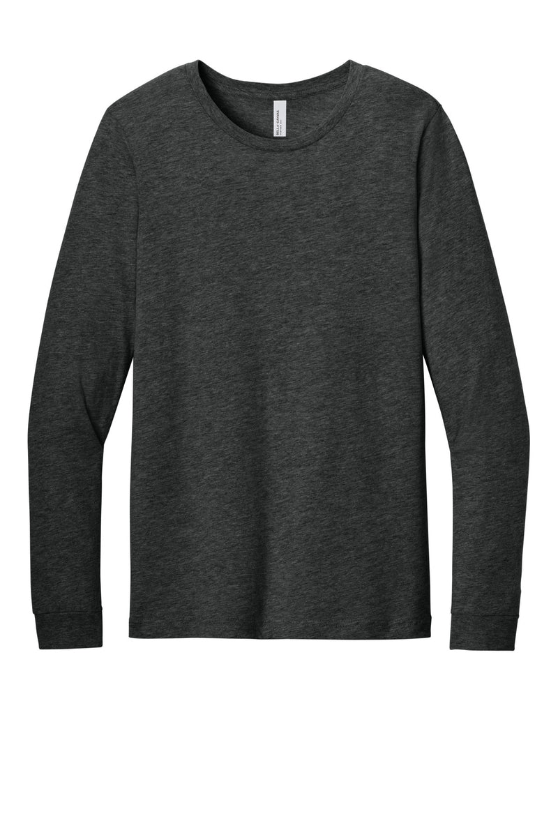 BELLA+CANVAS Unisex Heather CVC Long Sleeve Tee - Dark Grey Heather