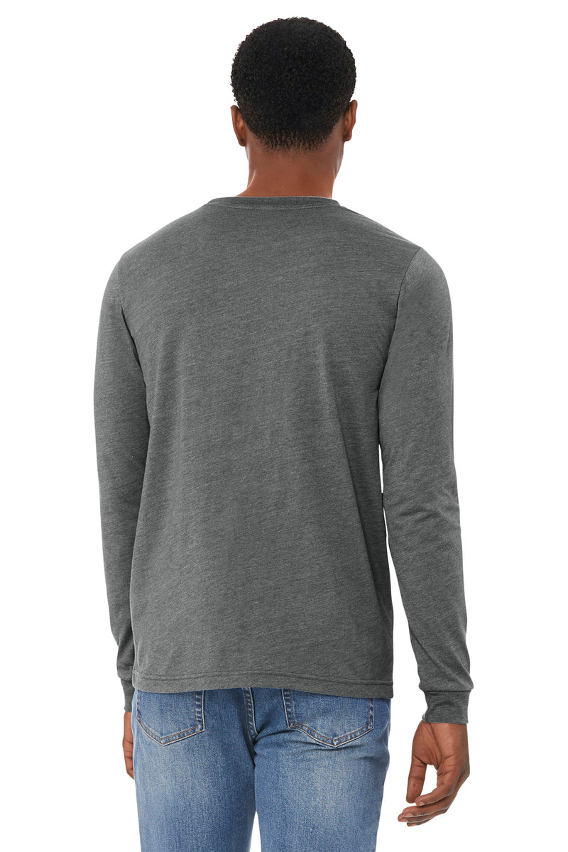 BELLA+CANVAS Unisex Heather CVC Long Sleeve Tee - Deep Heather