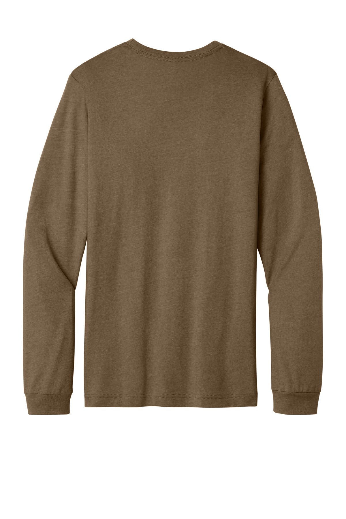 BELLA+CANVAS Unisex Heather CVC Long Sleeve Tee - Heather Brown