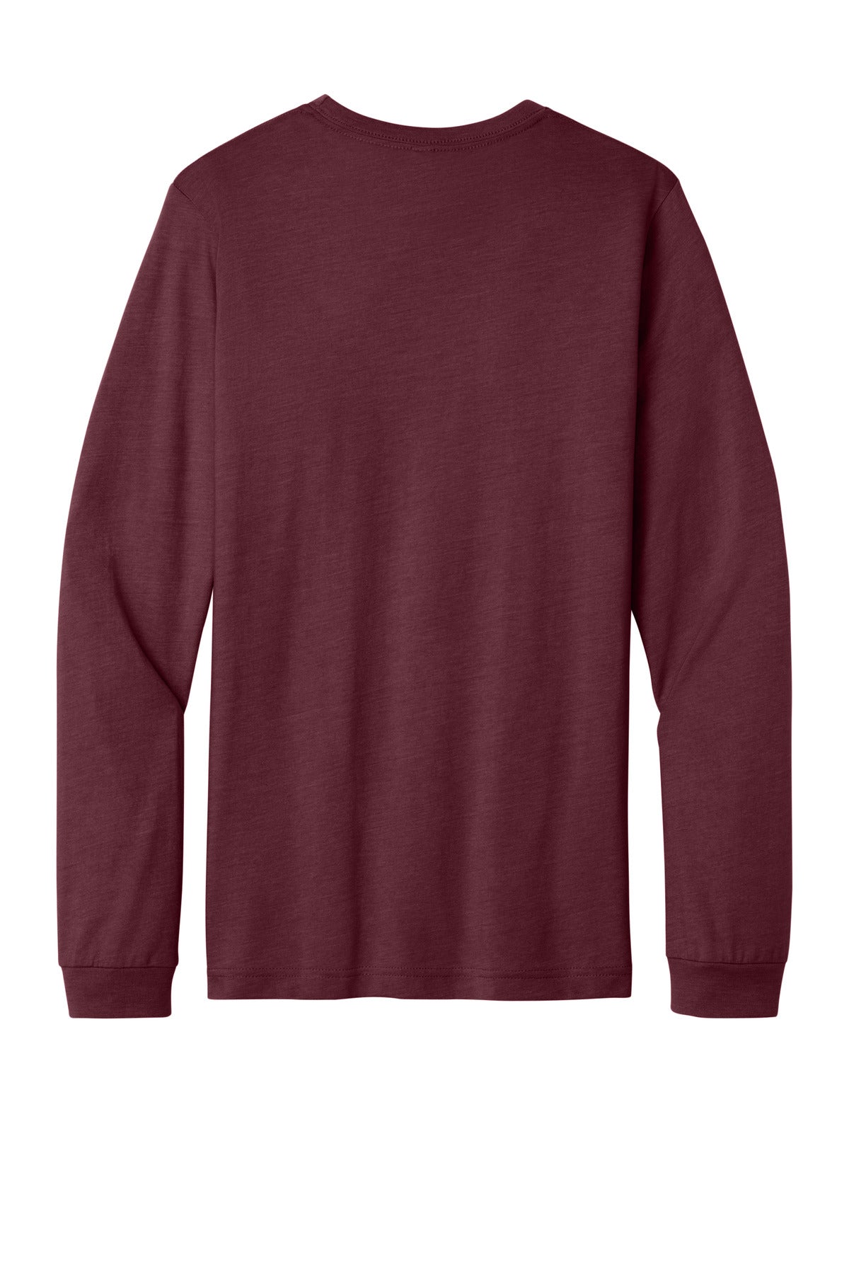 BELLA+CANVAS Unisex Heather CVC Long Sleeve Tee - Heather Cardinal