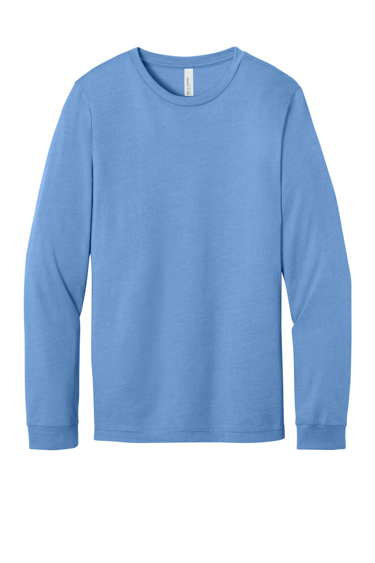 BELLA+CANVAS Unisex Heather CVC Long Sleeve Tee - Heather Carolina Blue