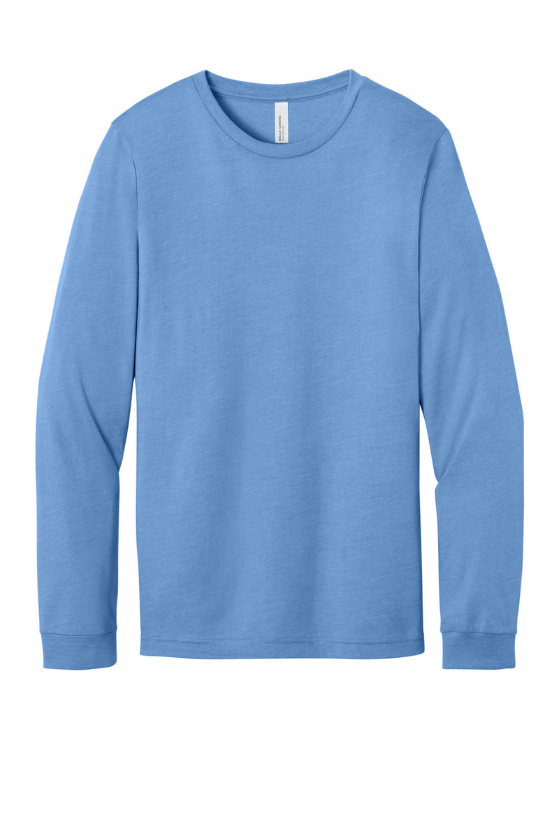 BELLA+CANVAS Unisex Heather CVC Long Sleeve Tee - Heather Carolina Blue