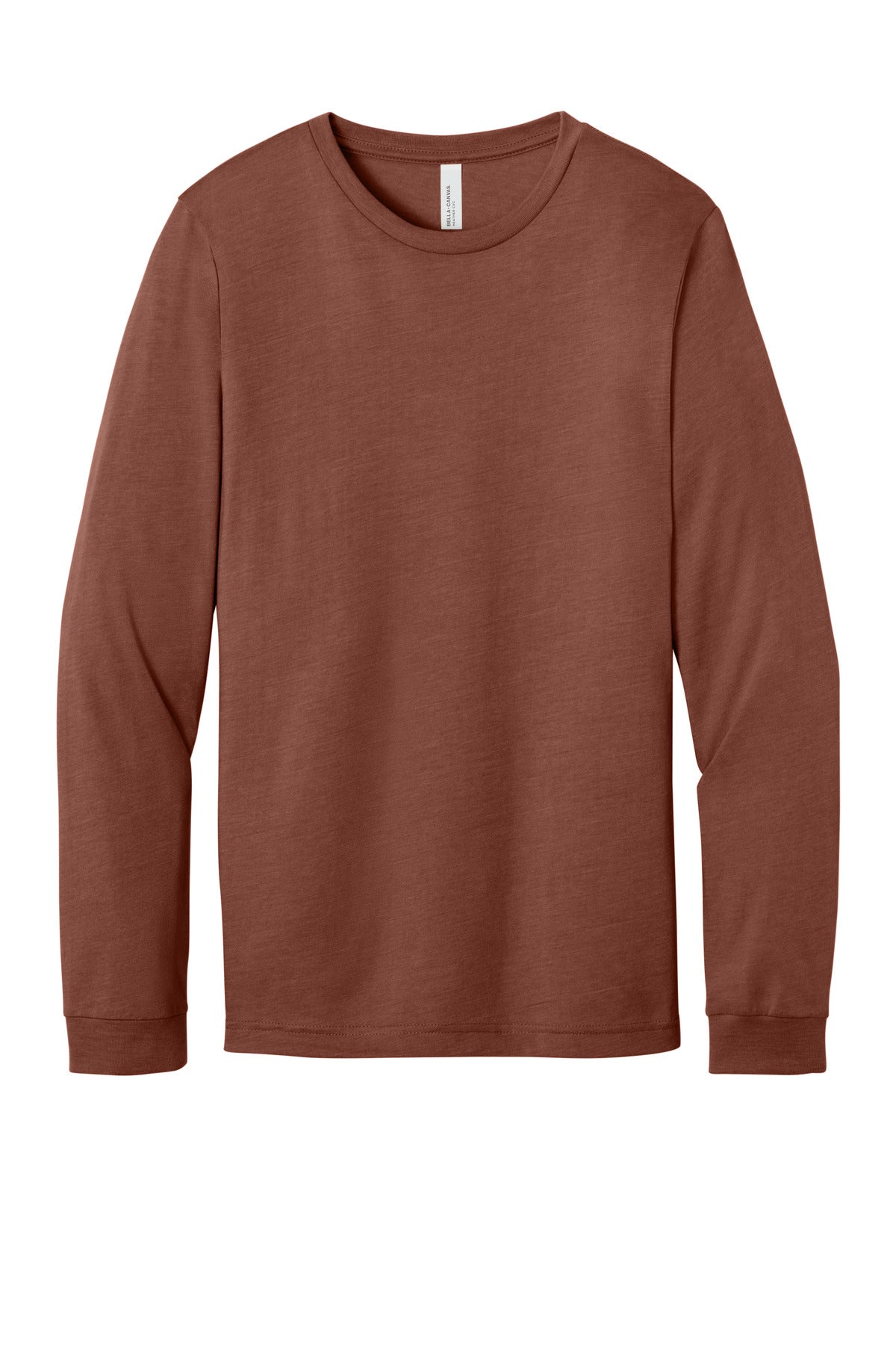BELLA+CANVAS Unisex Heather CVC Long Sleeve Tee - Heather Clay