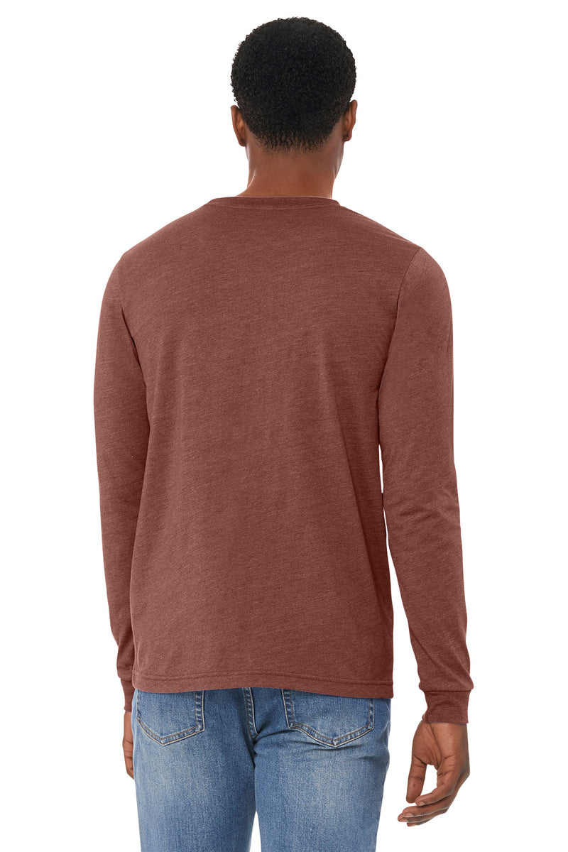 BELLA+CANVAS Unisex Heather CVC Long Sleeve Tee - Heather Clay