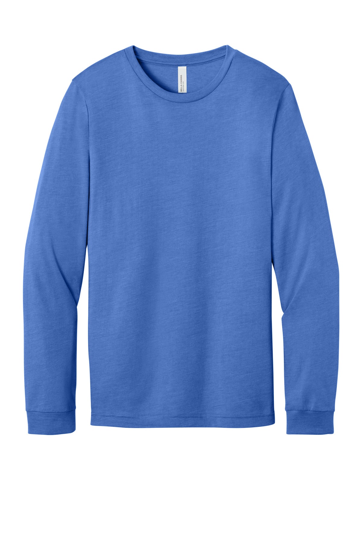 BELLA+CANVAS Unisex Heather CVC Long Sleeve Tee - Heather Columbia Blue