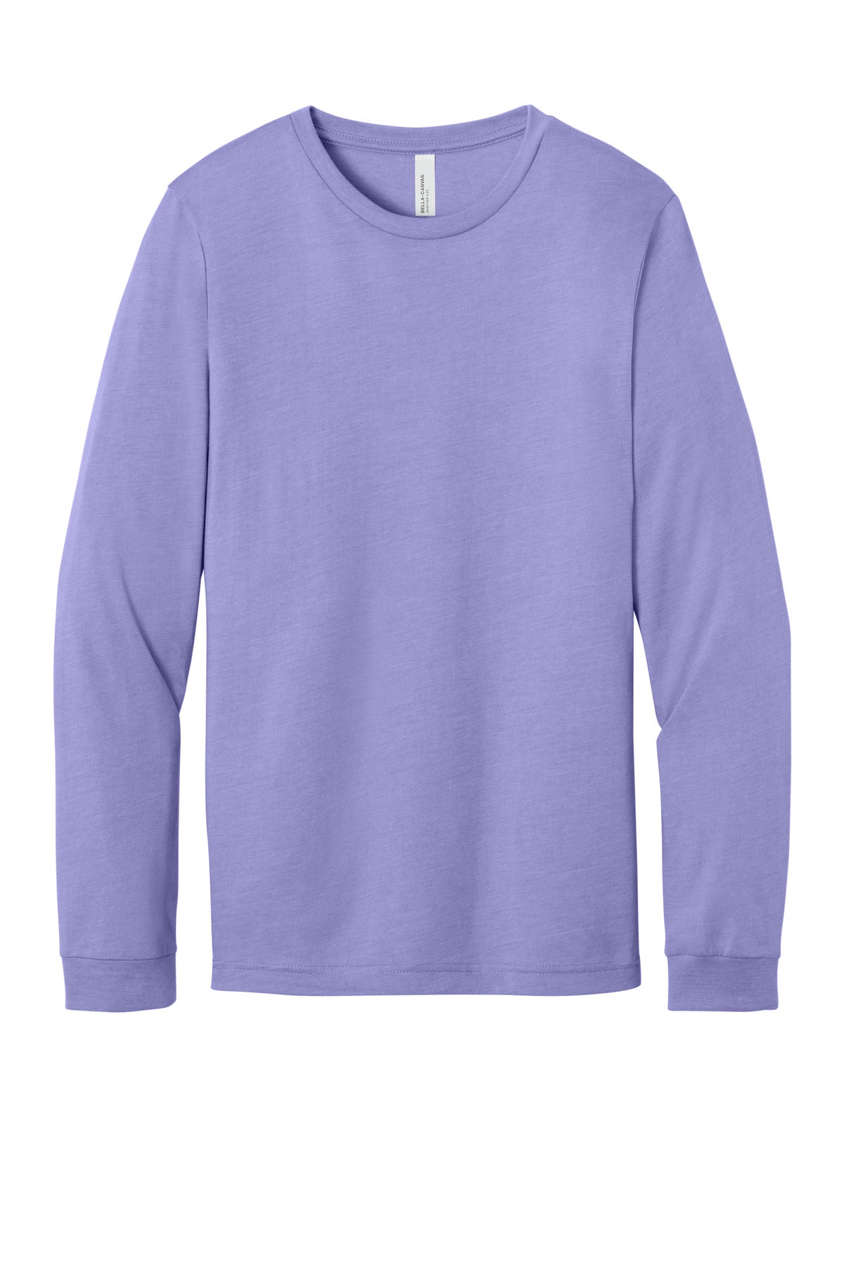 BELLA+CANVAS Unisex Heather CVC Long Sleeve Tee - Heather Dark Lavender