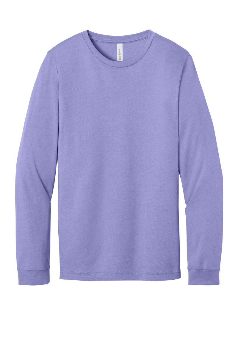BELLA+CANVAS Unisex Heather CVC Long Sleeve Tee - Heather Dark Lavender