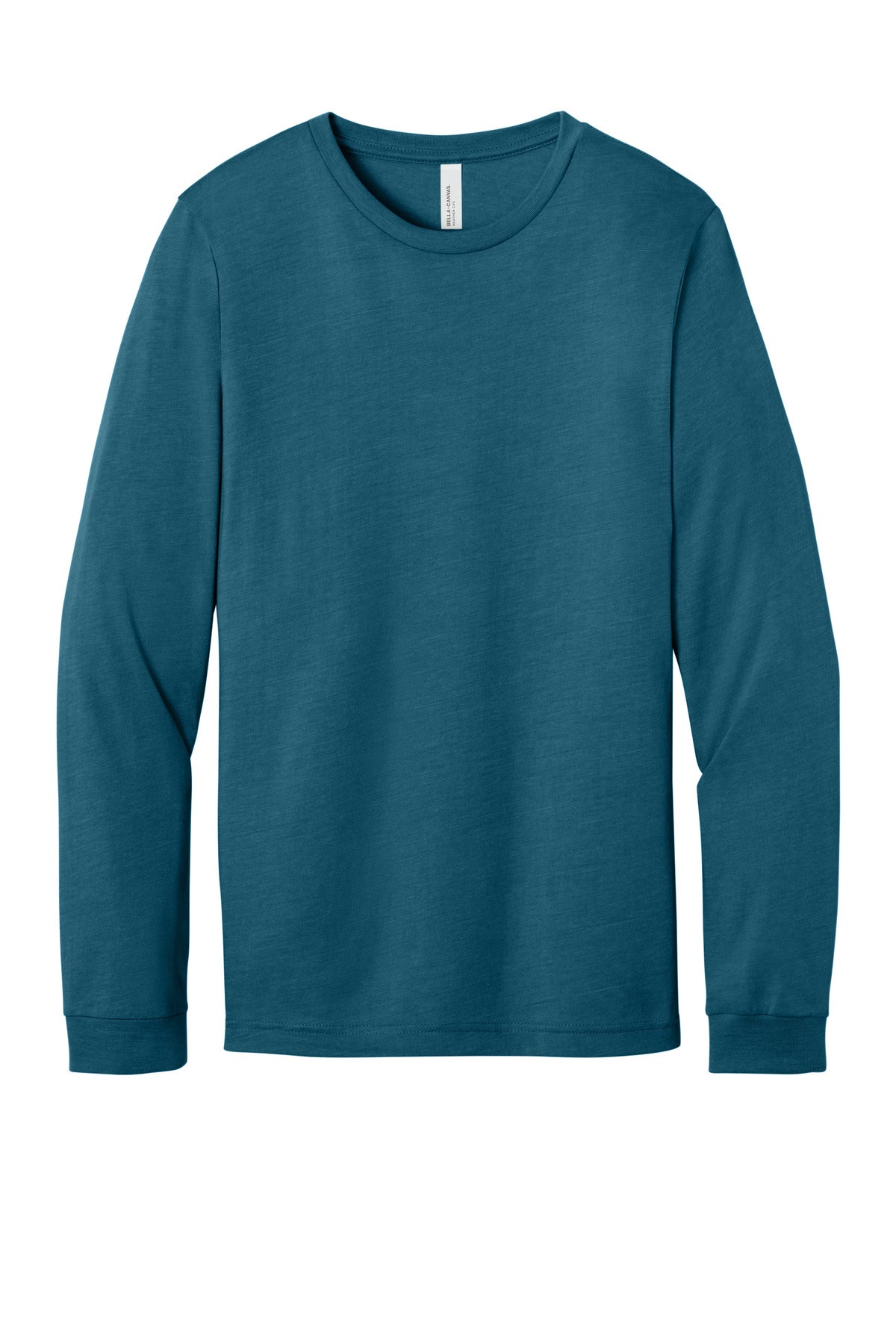 BELLA+CANVAS Unisex Heather CVC Long Sleeve Tee - Heather Deep Teal
