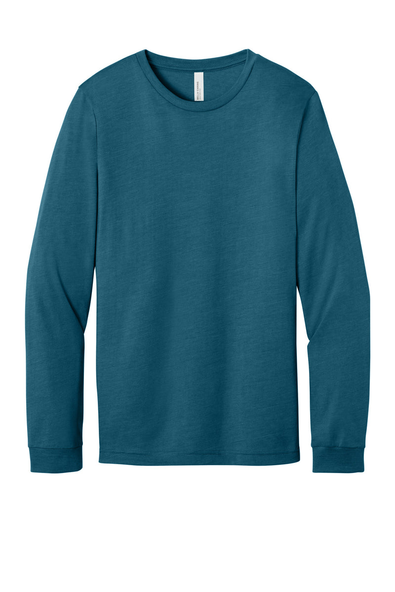 BELLA+CANVAS Unisex Heather CVC Long Sleeve Tee - Heather Deep Teal