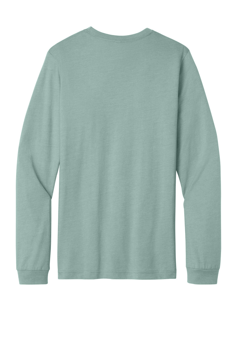 BELLA+CANVAS Unisex Heather CVC Long Sleeve Tee - Heather Dusty Blue