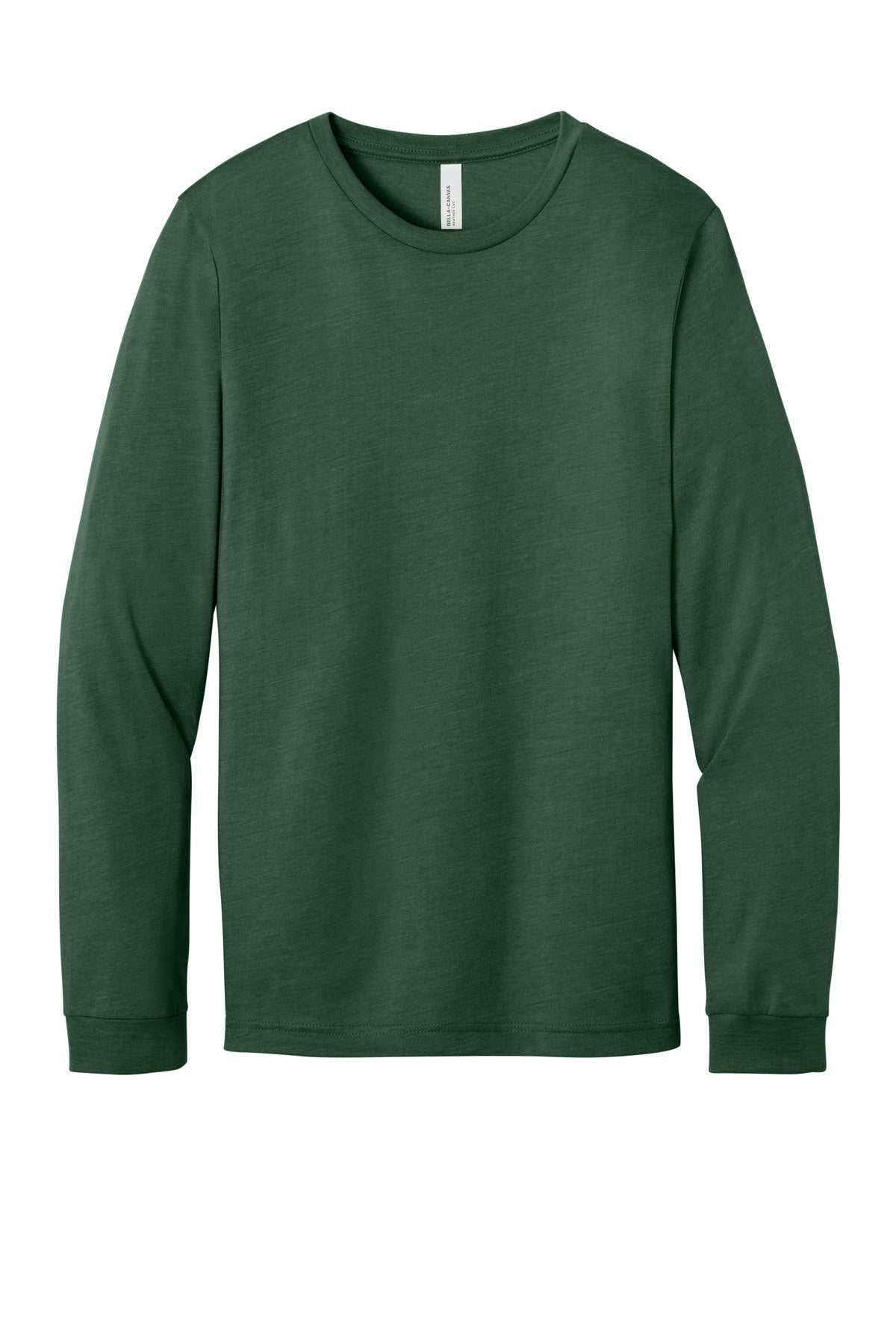BELLA+CANVAS Unisex Heather CVC Long Sleeve Tee - Heather Forest
