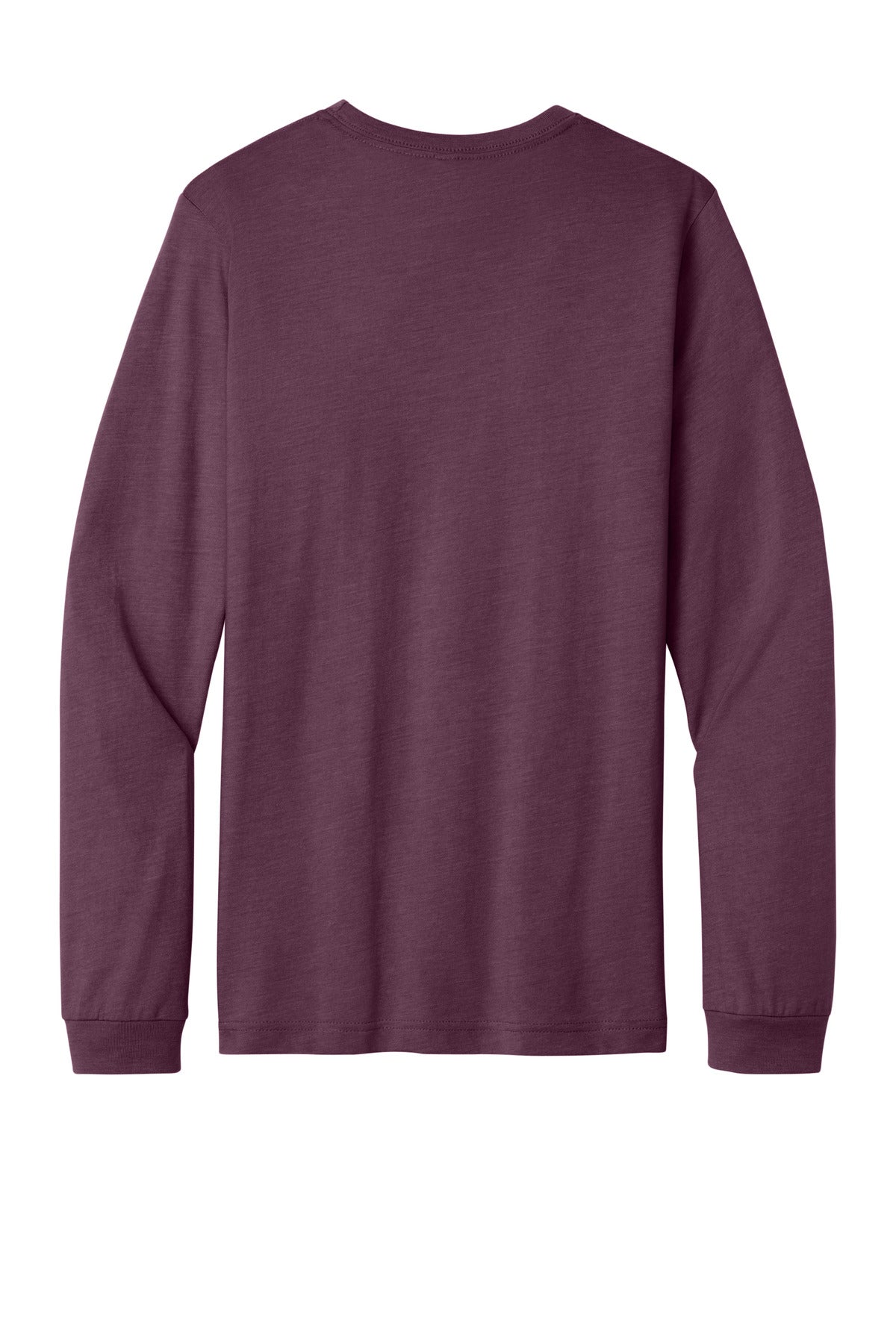 BELLA+CANVAS Unisex Heather CVC Long Sleeve Tee - Heather Maroon