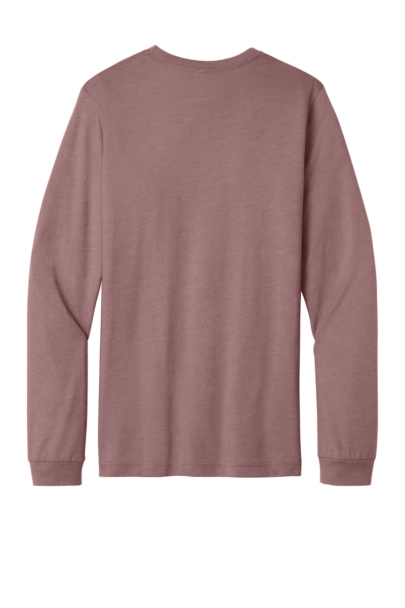 BELLA+CANVAS Unisex Heather CVC Long Sleeve Tee - Heather Mauve