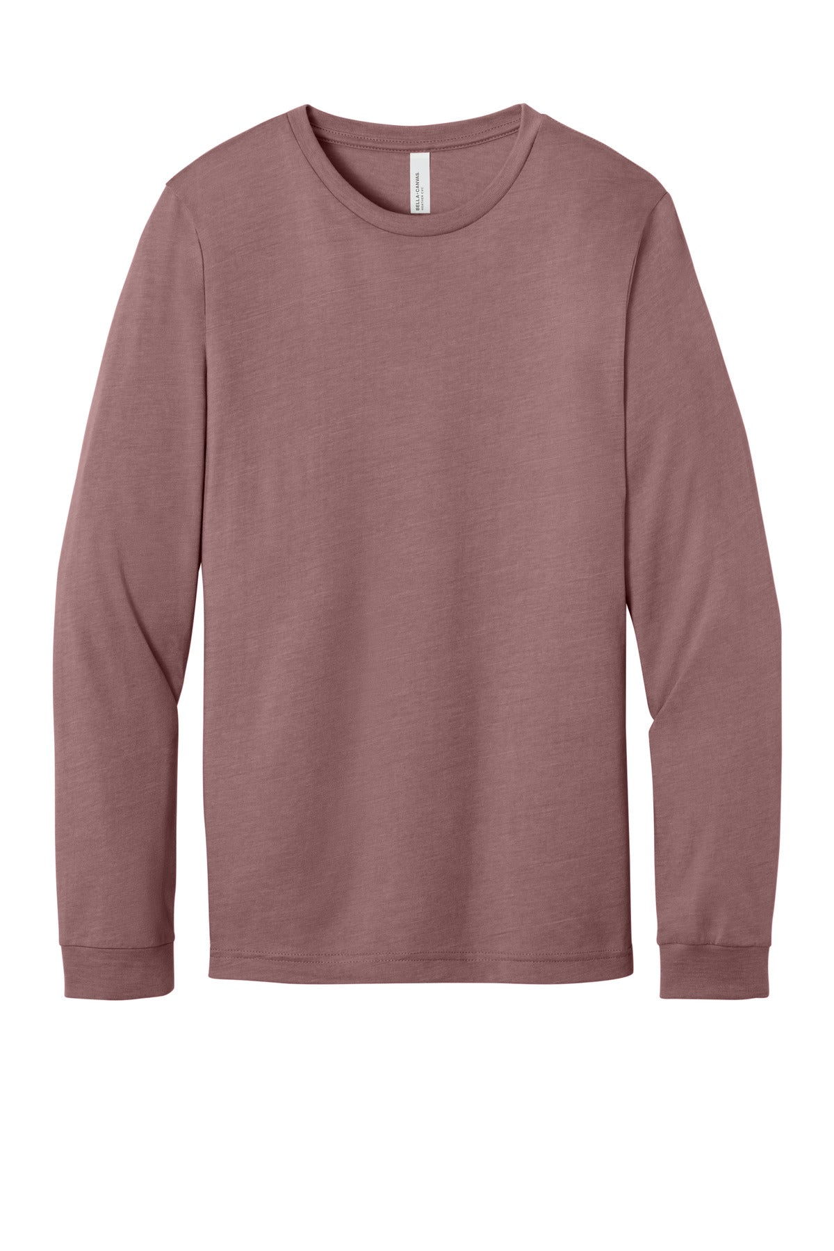 BELLA+CANVAS Unisex Heather CVC Long Sleeve Tee - Heather Mauve