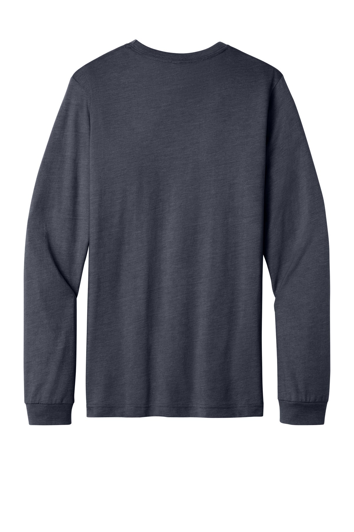 BELLA+CANVAS Unisex Heather CVC Long Sleeve Tee - Heather Midnight Navy