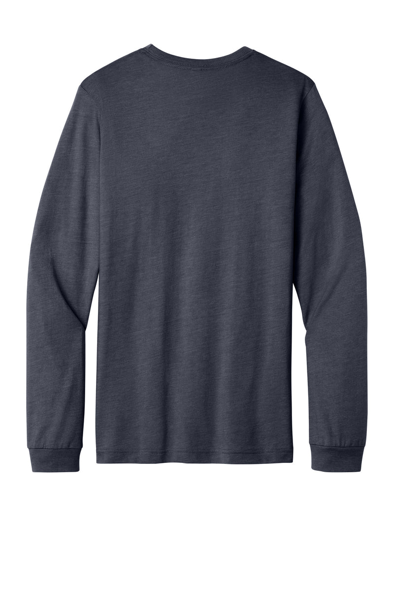 BELLA+CANVAS Unisex Heather CVC Long Sleeve Tee - Heather Midnight Navy