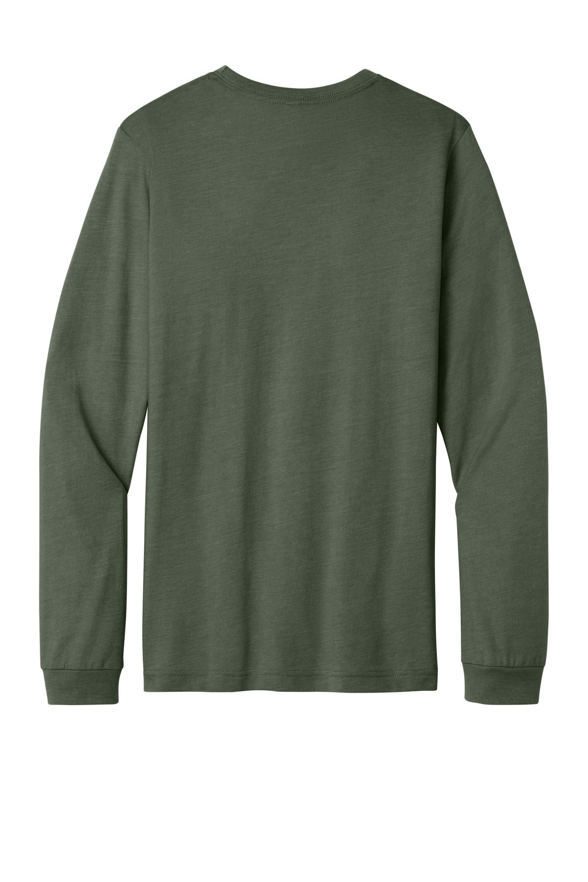 BELLA+CANVAS Unisex Heather CVC Long Sleeve Tee - Heather Military Green