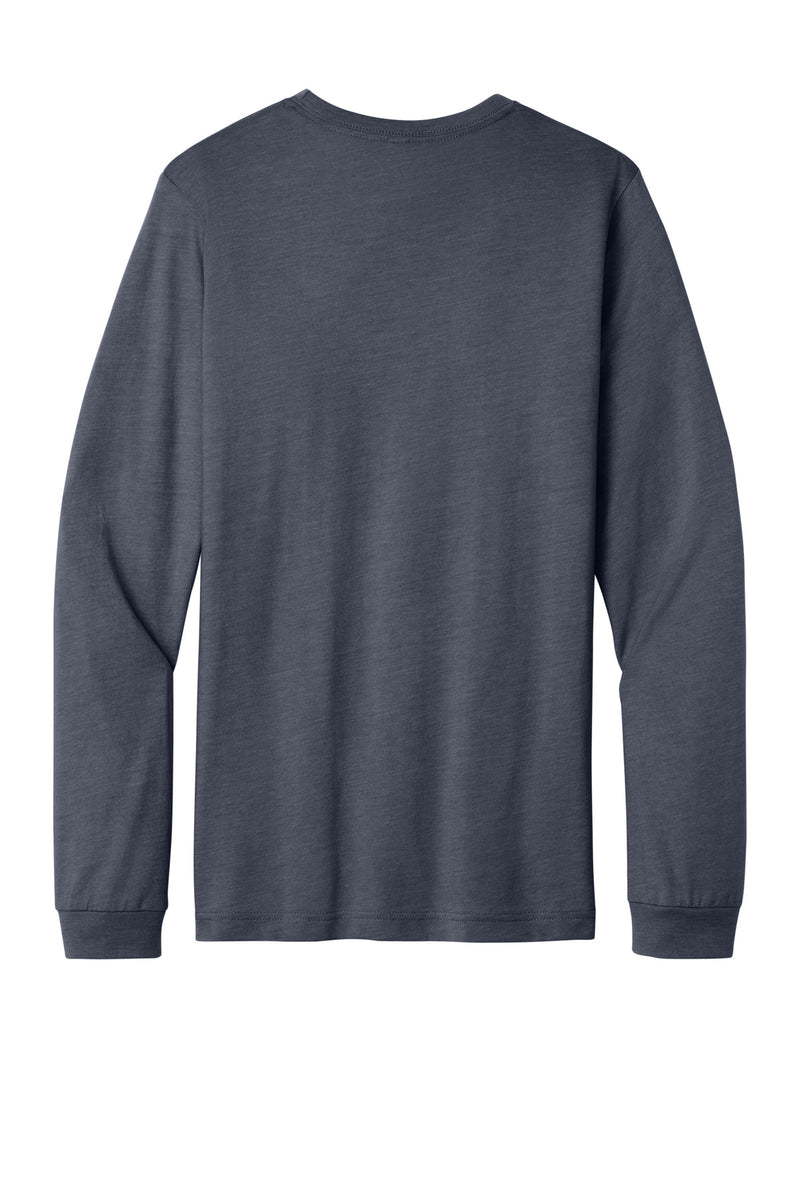 BELLA+CANVAS Unisex Heather CVC Long Sleeve Tee - Heather Navy