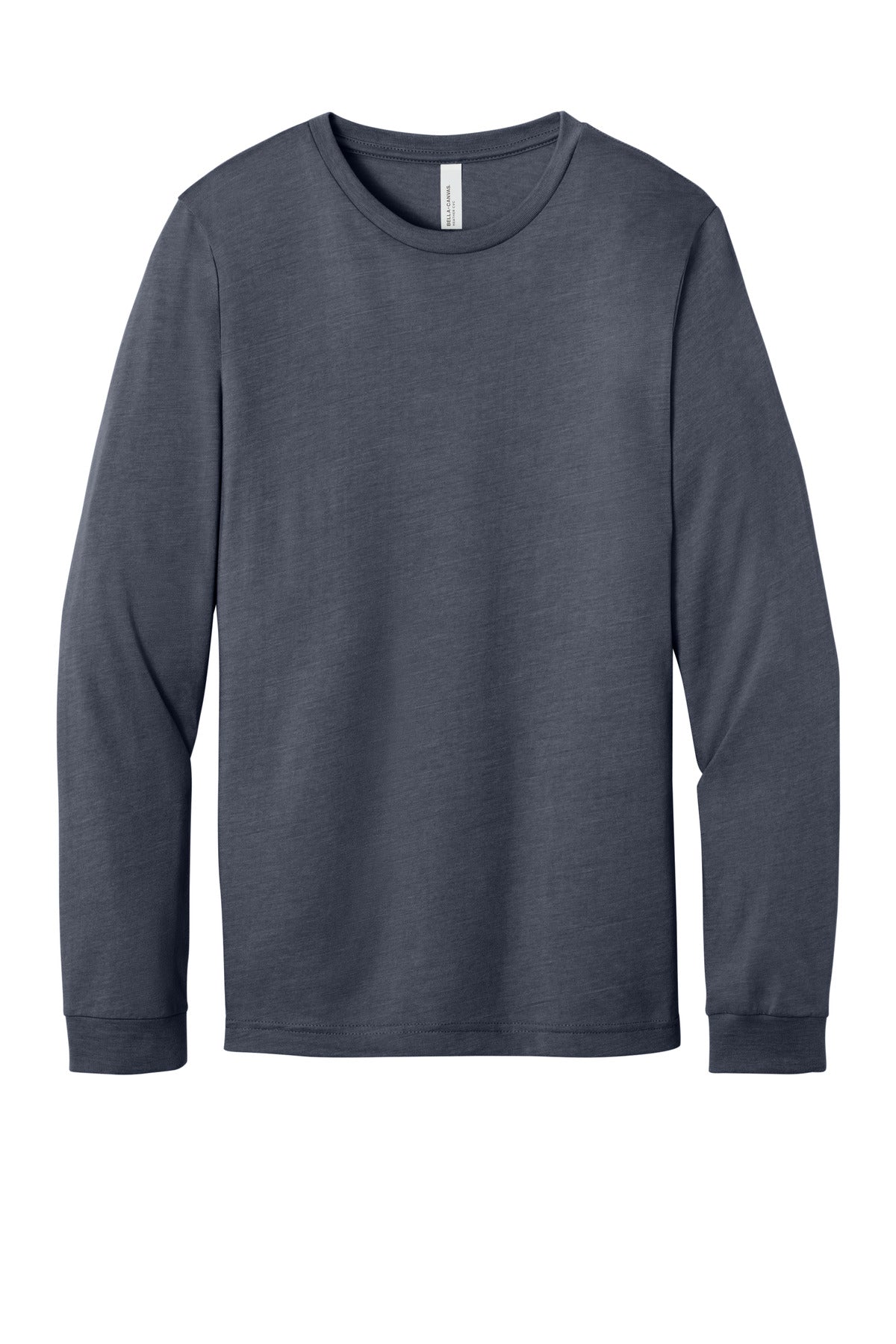 BELLA+CANVAS Unisex Heather CVC Long Sleeve Tee - Heather Navy