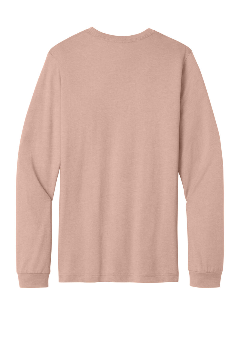 BELLA+CANVAS Unisex Heather CVC Long Sleeve Tee - Heather Peach