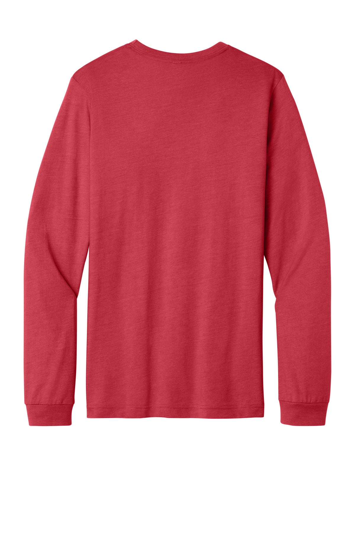 BELLA+CANVAS Unisex Heather CVC Long Sleeve Tee - Heather Red