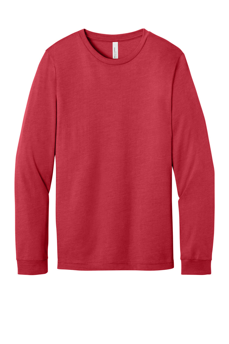 BELLA+CANVAS Unisex Heather CVC Long Sleeve Tee - Heather Red